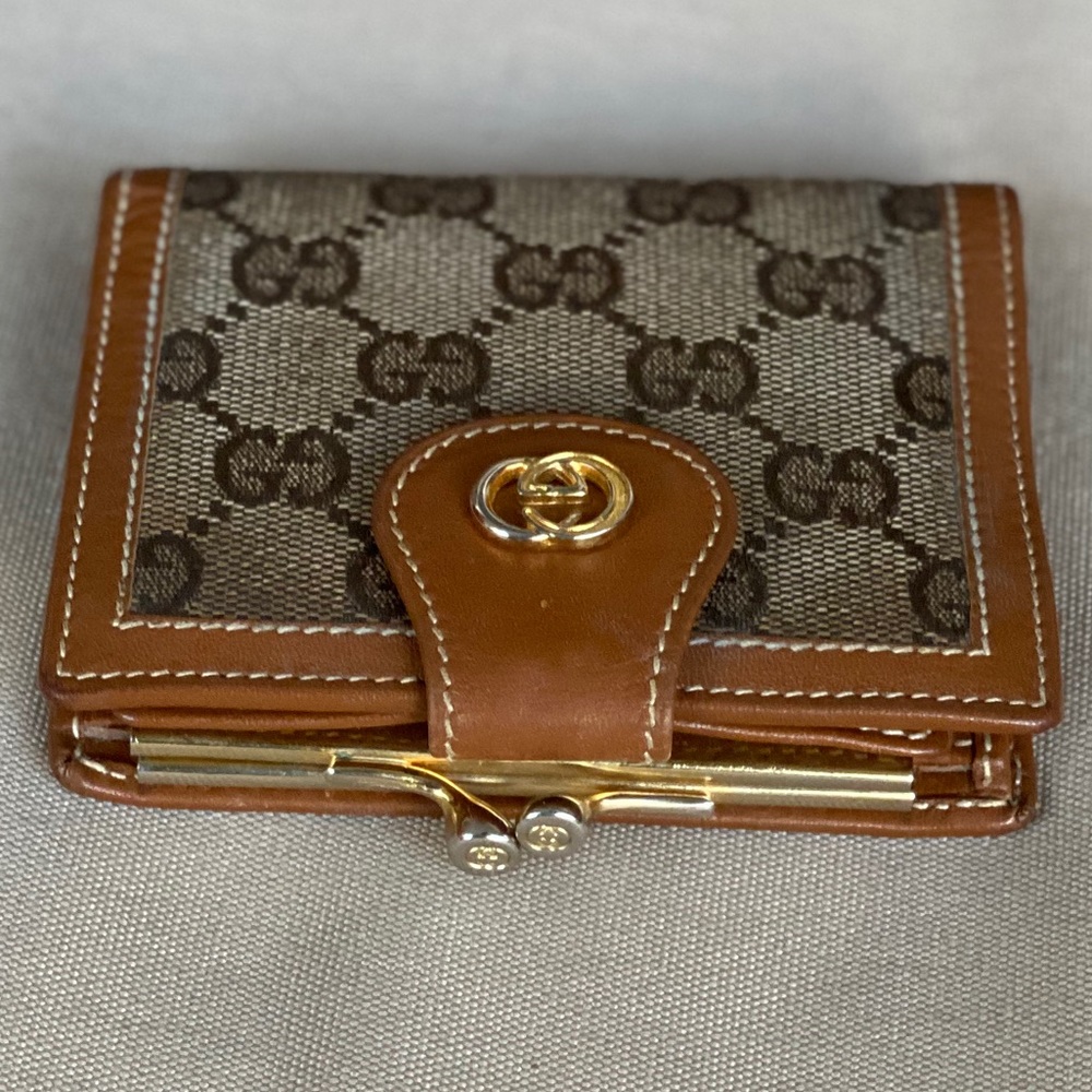 Vintage GUCCI Ophidia GG Leather Canvas Wallet - Picture 3 of 12